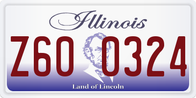 IL license plate Z600324
