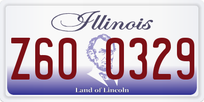 IL license plate Z600329