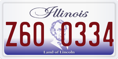 IL license plate Z600334
