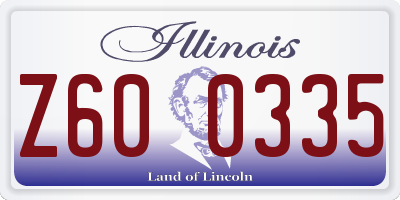 IL license plate Z600335