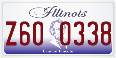 IL license plate Z600338