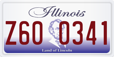 IL license plate Z600341