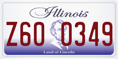 IL license plate Z600349