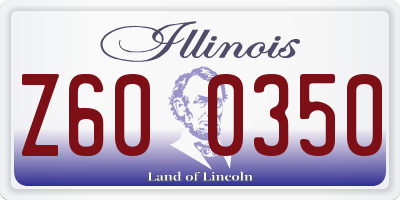 IL license plate Z600350