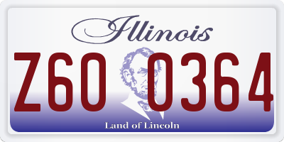 IL license plate Z600364