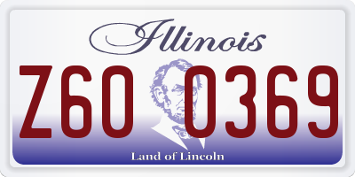 IL license plate Z600369