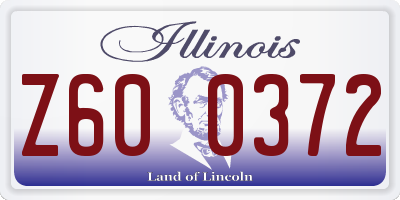 IL license plate Z600372