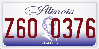 IL license plate Z600376