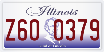IL license plate Z600379