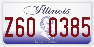 IL license plate Z600385