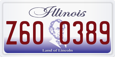 IL license plate Z600389