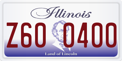 IL license plate Z600400