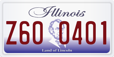 IL license plate Z600401