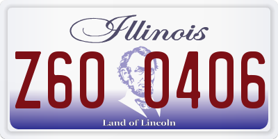 IL license plate Z600406
