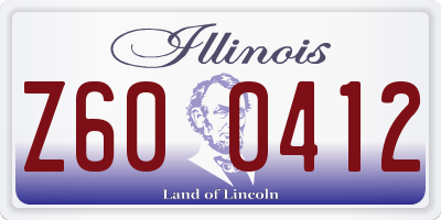 IL license plate Z600412