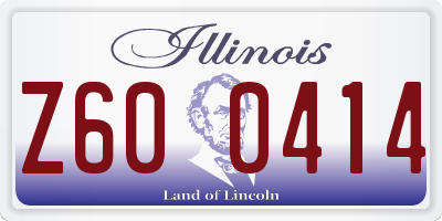 IL license plate Z600414