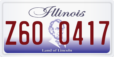 IL license plate Z600417