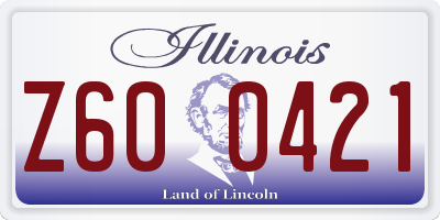 IL license plate Z600421