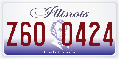 IL license plate Z600424