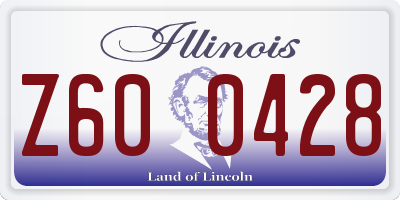 IL license plate Z600428