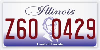 IL license plate Z600429