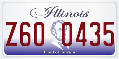 IL license plate Z600435