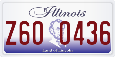 IL license plate Z600436