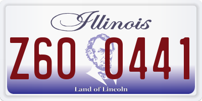 IL license plate Z600441