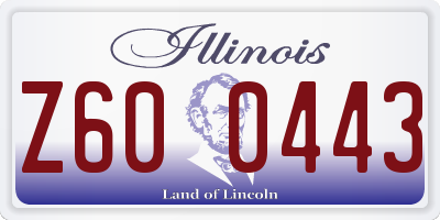 IL license plate Z600443