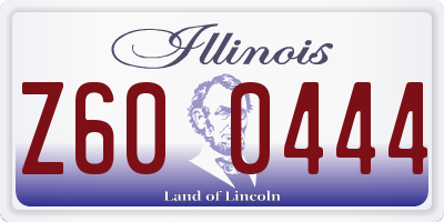 IL license plate Z600444