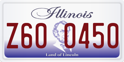 IL license plate Z600450