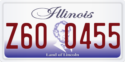 IL license plate Z600455