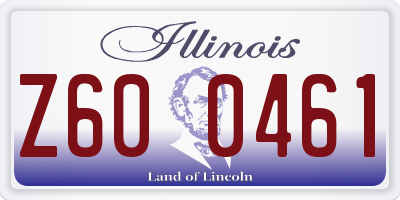 IL license plate Z600461