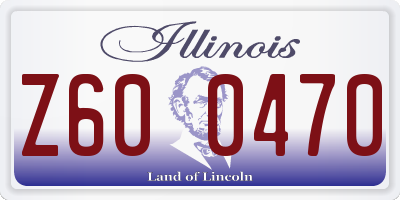 IL license plate Z600470