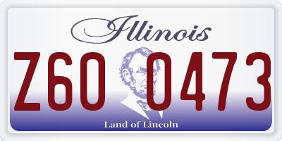 IL license plate Z600473