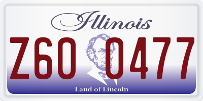 IL license plate Z600477