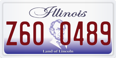 IL license plate Z600489