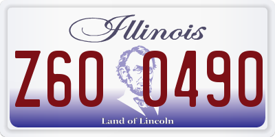 IL license plate Z600490