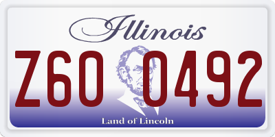 IL license plate Z600492