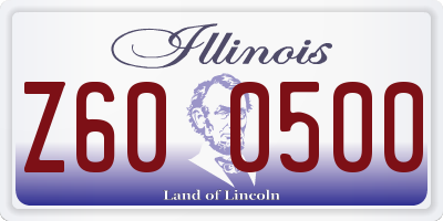 IL license plate Z600500