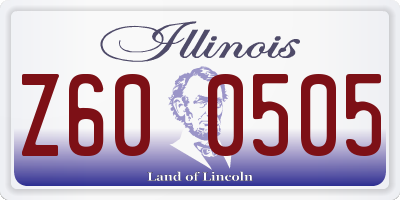 IL license plate Z600505