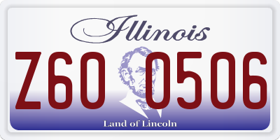 IL license plate Z600506