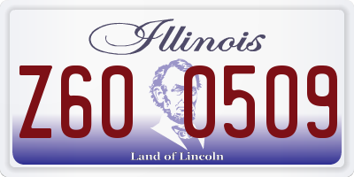 IL license plate Z600509