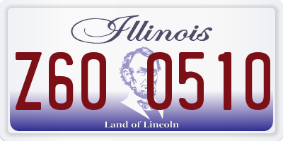 IL license plate Z600510