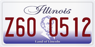 IL license plate Z600512