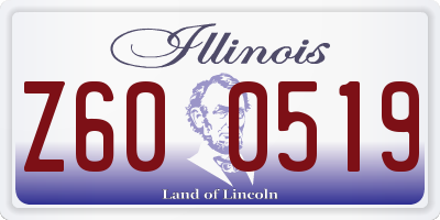 IL license plate Z600519