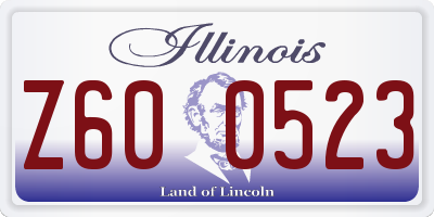 IL license plate Z600523