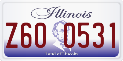 IL license plate Z600531