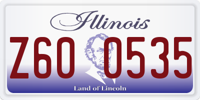 IL license plate Z600535