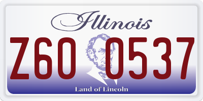 IL license plate Z600537